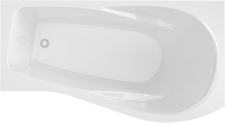 Акриловая ванна Alex Baitler Orta R 150x90 см, угловая, правая, встраиваемая, белая, асимметричная, с экраном
