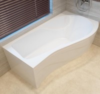 Акриловая ванна Alex Baitler Orta R 150x90 см, угловая, правая, встраиваемая, белая, асимметричная, с экраном