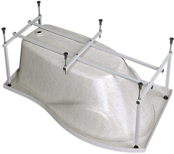 Акриловая ванна Alex Baitler Orta R 150x90 см, угловая, правая, встраиваемая, белая, асимметричная, с экраном