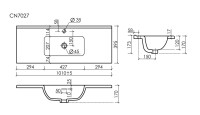 Раковина накладная Ceramicanova Compact 1010x395x175, белый, CN7027