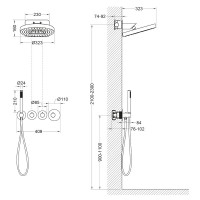Душевой комплект Timo Saona SX-2329/16SM С ВНУТРЕННЕЙ ЧАСТЬЮ, с термостатом, белый матовый