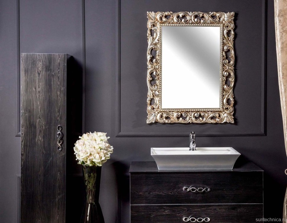 Накладная раковина Armadi Art NeoArt 804 67 серебро, прямоугольная, искусственный камень, с 1 отверстием под смеситель