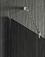 Душевая перегородка Maybahglass MGD-705-5ш 69 см, профиль хром матовый, стекло графит