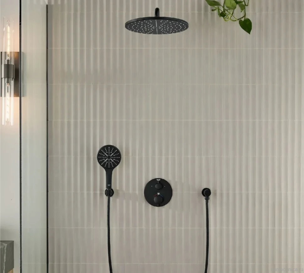 Душевая лейка Grohe Rainshower SmartActive 130 22127KF0 фантомный черный