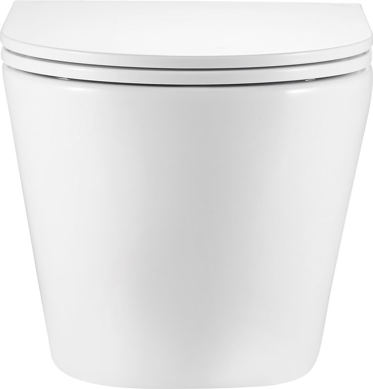 Комплект Унитаз подвесной EvaGold K505 безободковый, с микролифтом + Инсталляция AlcaPlast AM101/1120-4:1 RU M570-0001 кнопка смыва белая