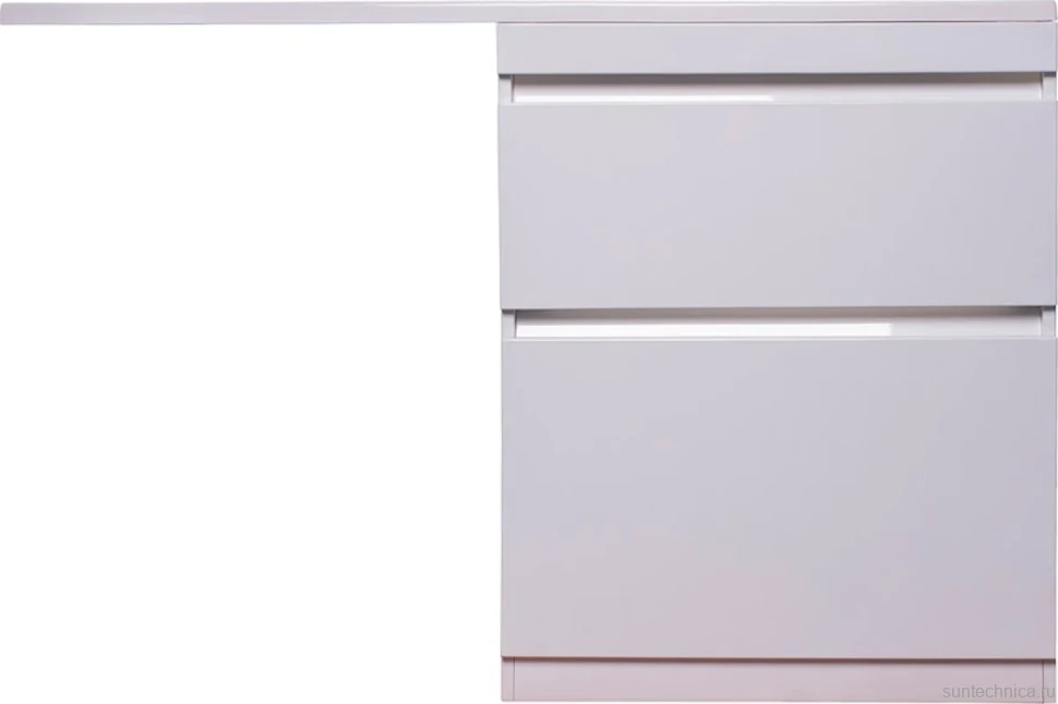 Тумба с раковиной Style Line Даллас 130 Люкс Plus напольная, белая R