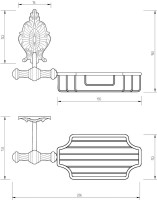 Мыльница Migliore Elisabetta 17076 золото