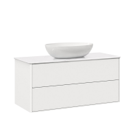Тумба с раковиной Belux Джаз 100 подвесная, белая глянцевая, раковина Турин 61