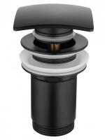 Донный клапан для раковины Wonzon & Woghand WW-88SS08-MB без перелива, матовый черный