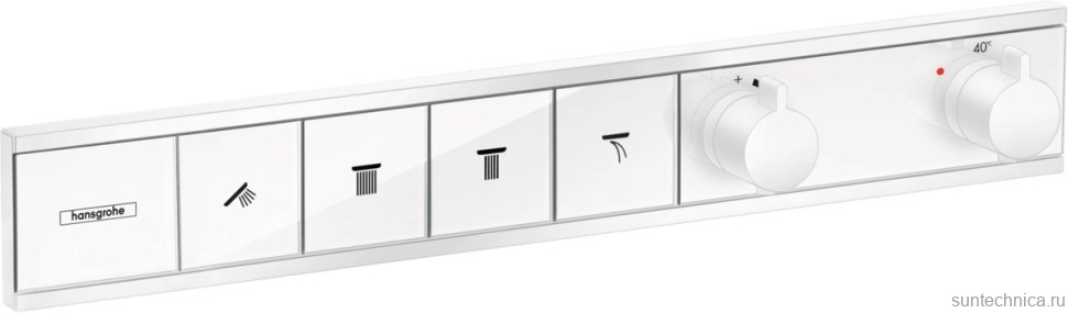 Термостатический смеситель встраиваемый Hansgrohe RainSelect 15382700 С ВНУТРЕННЕЙ ЧАСТЬЮ, матовый белый
