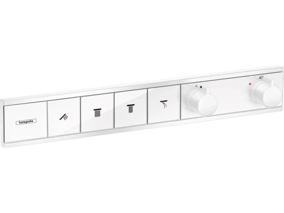 Термостатический смеситель встраиваемый Hansgrohe RainSelect 15382700 С ВНУТРЕННЕЙ ЧАСТЬЮ, матовый белый