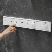Термостатический смеситель встраиваемый Hansgrohe RainSelect 15382700 С ВНУТРЕННЕЙ ЧАСТЬЮ, матовый белый