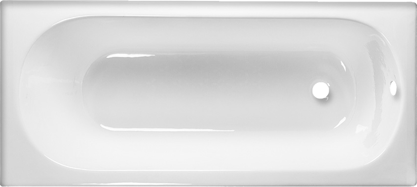 Чугунная ванна Byon 13M 180x80 см, пристенная, белая, на ножках