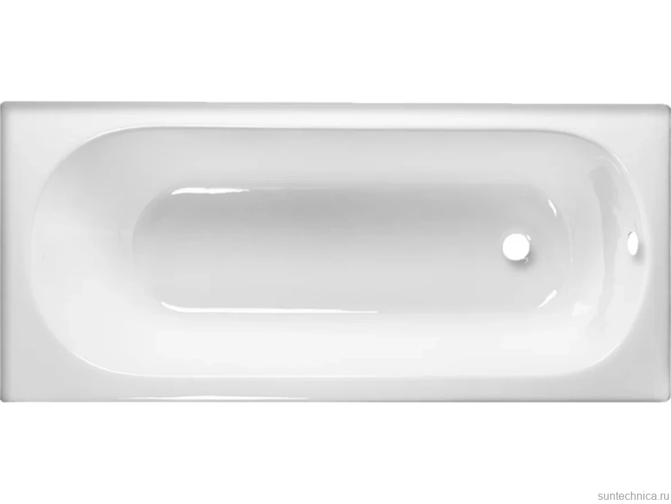 Чугунная ванна Byon 13M 180x80 см, пристенная, белая, на ножках