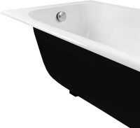 Чугунная ванна Byon 13M 180x80 см, пристенная, белая, на ножках