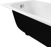 Чугунная ванна Byon 13M 180x80 см, пристенная, белая, на ножках