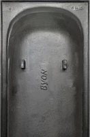 Чугунная ванна Byon 13M 180x80 см, пристенная, белая, на ножках