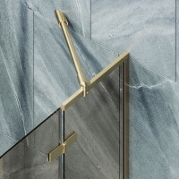 Шторка на ванну Maybahglass MGV-916-3 99 см, профиль золото, стекло бронза