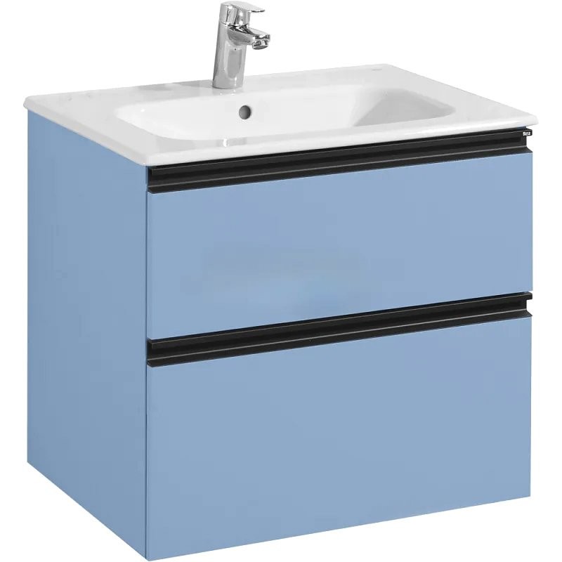 Тумба с раковиной Roca Domi 60 небесный синий матовый