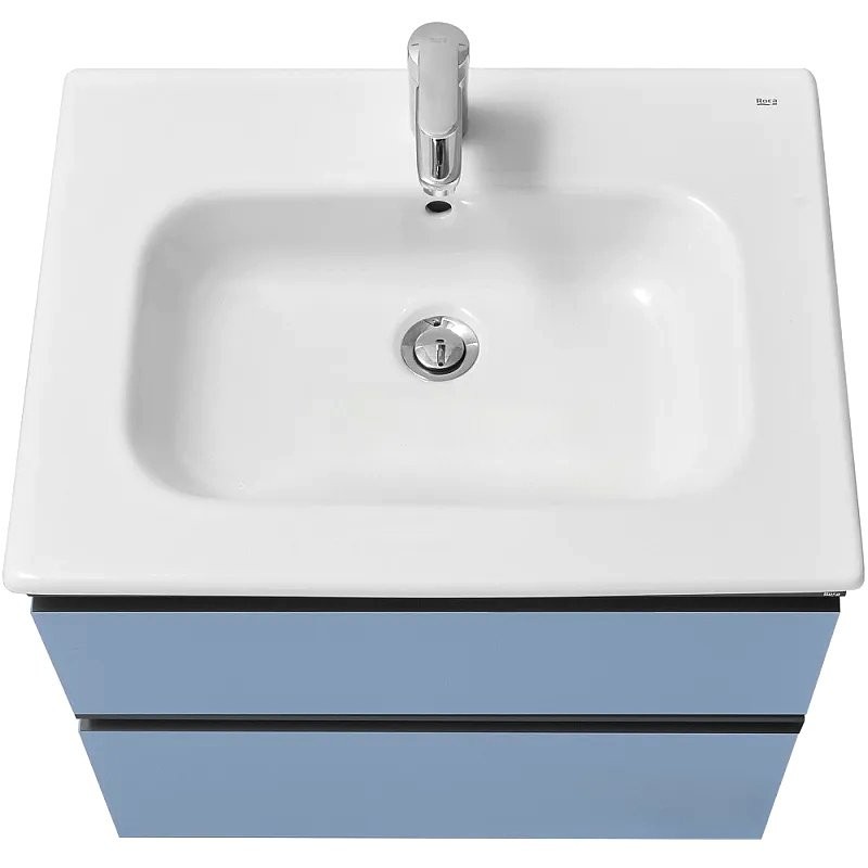 Тумба с раковиной Roca Domi 60 небесный синий матовый