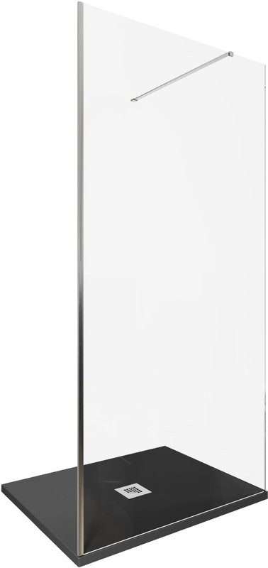 Душевая перегородка Allen Brau Infinity 1 3.21013.BA 100 см, профиль серебро браш, стекло прозрачное