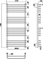 Полотенцесушитель водяной Ravak Optima 0_W 500x120