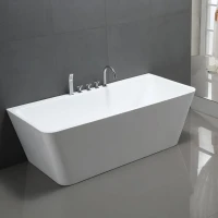 Акриловая ванна Vincea VBT-425-1700 170x80 см, пристенная, белая, с каркасом, со сливом-переливом