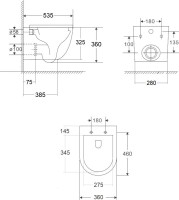 Комплект Унитаз подвесной BOND Oval F01-10Long удлиненный, безободковый, с микролифтом, белый + Инсталляция VitrA V-Fix Core 732-5800-01PV + Кнопка Root Square 740-2380 хром