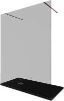Душевая перегородка Allen Brau Infinity 2 3.21060.60.T 160 см, профиль медь браш, стекло тонированное
