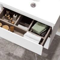 Тумба с раковиной Belux Киото Н 100 напольная, 2 ящика, белая