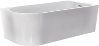 Акриловая ванна Esbano Afina L 170x80 см, левая, отдельностоящая, белая, асимметричная, со сливом-переливом