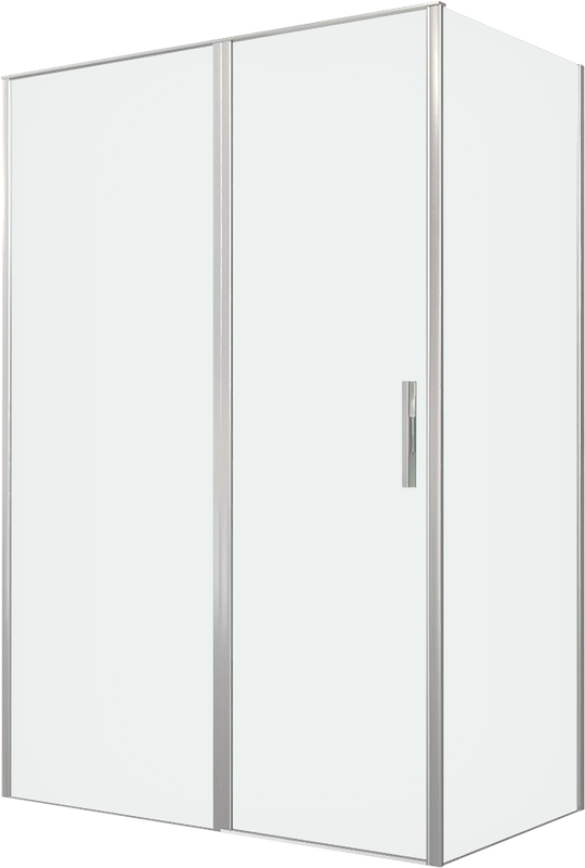 Душевой уголок Allen Brau Priority 140x80, профиль серебро браш, стекло прозрачное
