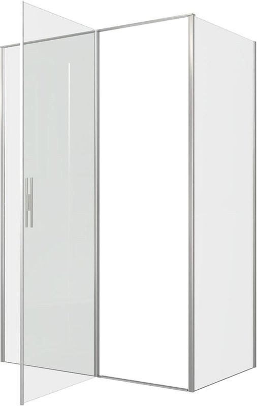 Душевой уголок Allen Brau Priority 140x80, профиль серебро браш, стекло прозрачное