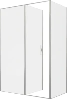 Душевой уголок Allen Brau Priority 140x80, профиль серебро браш, стекло прозрачное