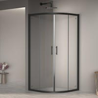 Душевой уголок RGW Passage PA-51B 100х100 см, профиль черный, стекло прозрачное