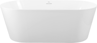 Акриловая ванна BelBagno BB416 170x80 см, отдельностоящая, белая, овальная, со сливом-переливом, с донным клапаном