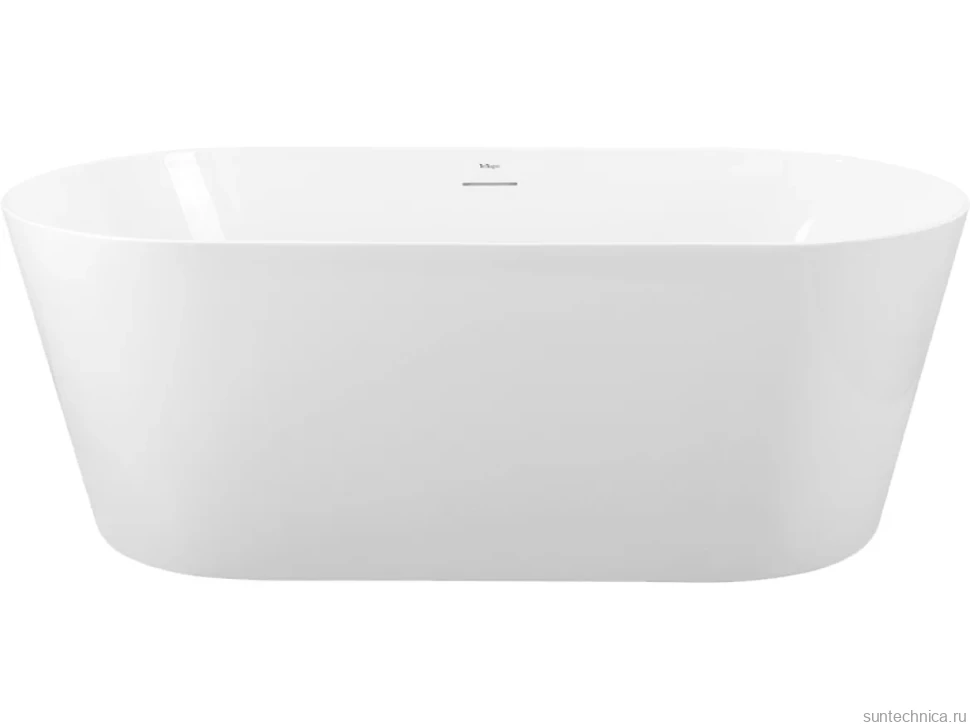 Акриловая ванна BelBagno BB416 170x80 см, отдельностоящая, белая, овальная, со сливом-переливом, с донным клапаном
