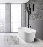 Акриловая ванна BelBagno BB416 170x80 см, отдельностоящая, белая, овальная, со сливом-переливом, с донным клапаном