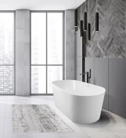 Акриловая ванна BelBagno BB416 170x80 см, отдельностоящая, белая, овальная, со сливом-переливом, с донным клапаном