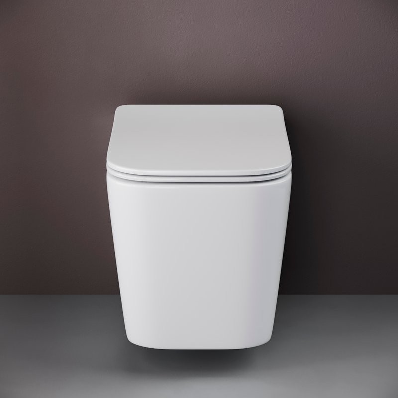 Комплект Унитаз подвесной Ceramicanova Cubic CN1806 с микролифтом, безободковый + Инсталляция STWORKI + Кнопка 230823 хром матовый