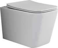 Комплект Унитаз подвесной Ceramicanova Cubic CN1806 с микролифтом, безободковый + Инсталляция STWORKI + Кнопка 230823 хром матовый