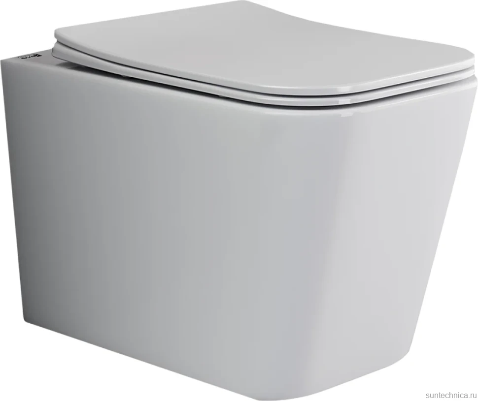 Комплект Унитаз подвесной Ceramicanova Cubic CN1806 с микролифтом, безободковый + Инсталляция STWORKI + Кнопка 230823 хром матовый