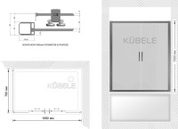 Шторка на ванну Kubele DE019 PR4-CLN-CH 170х80 см, профиль хром