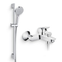 Душевой комплект Смеситель Hansgrohe Logis 71400000 + Гарнитур Vernis Blend 26279000 EcoSmart, хром