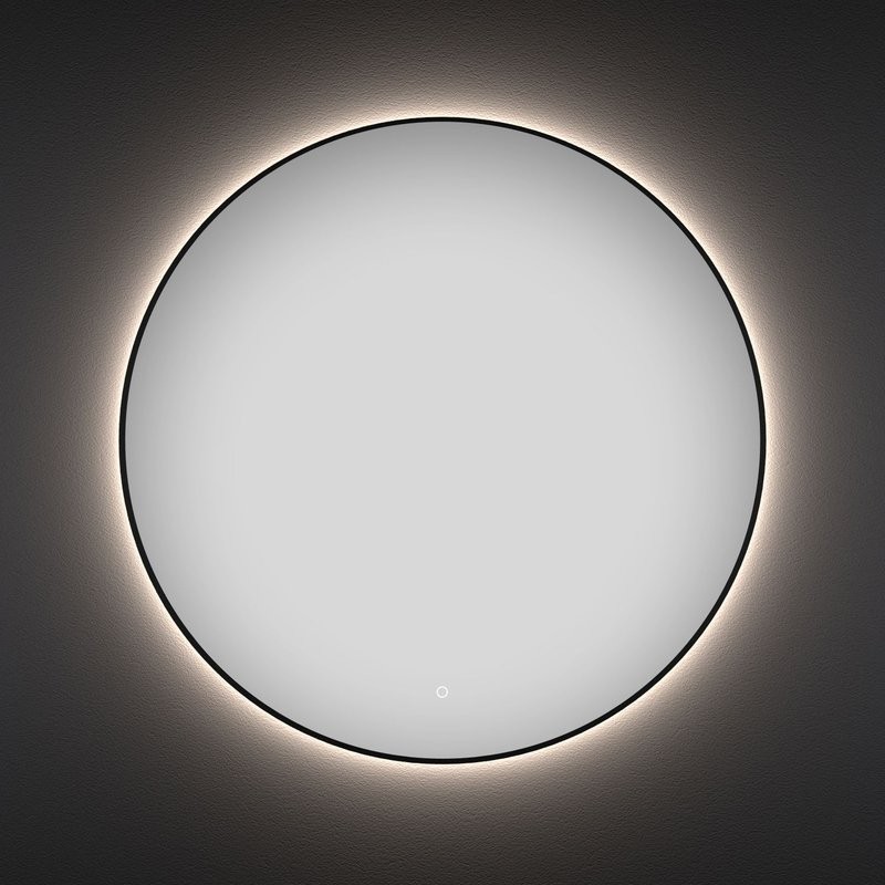 Зеркало круглое Wellsee 7 Rays’ Spectrum 100 с подсветкой, черное