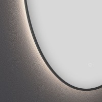 Зеркало круглое Wellsee 7 Rays’ Spectrum 100 с подсветкой, черное