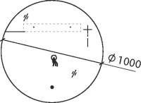 Зеркало круглое Black&White 907.1000MR с подсветкой