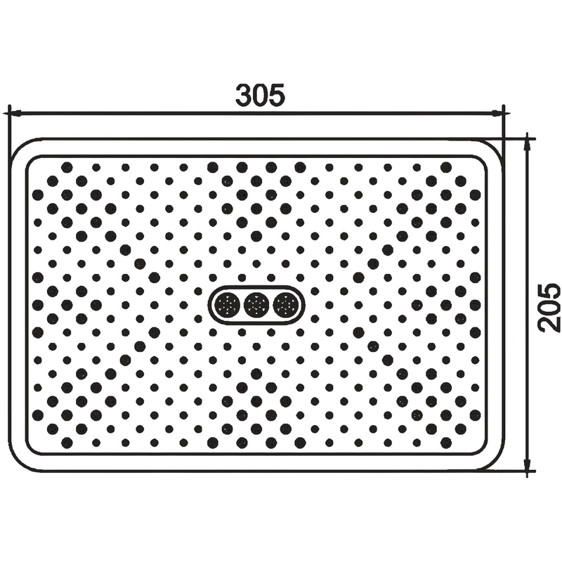 Верхний душ BELZ BD02-3 оружейная сталь