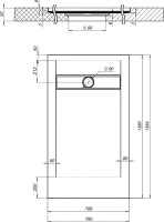 Поддон для душа Aquanet Delight NEW 009B 140x80 черный камень, с сифоном