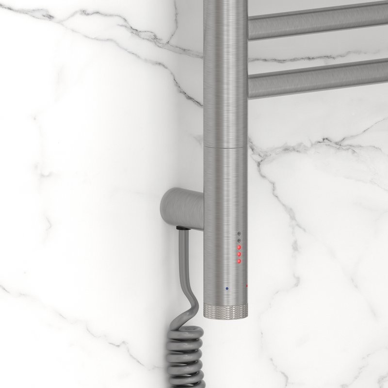 Полотенцесушитель электрический Сунержа Богема 3.1 071-6006-1260 130x65 см, подключение слева, сатин, лесенка, с полкой